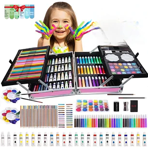  ESTUCHE CON KIT DE DIBUJO PROFESIONAL DE PINTURAS MOD# PL145 