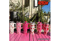 VASO ACABADO DIAMANTE FRESAS Y CEREZAS DE 1000 ML MOD# 🍒 🍓 💎