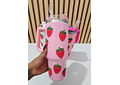 VASO ACABADO DIAMANTE FRESAS Y CEREZAS DE 1000 ML MOD# 🍒 🍓 💎