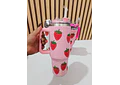 VASO ACABADO DIAMANTE FRESAS Y CEREZAS DE 1000 ML MOD# 🍒 🍓 💎