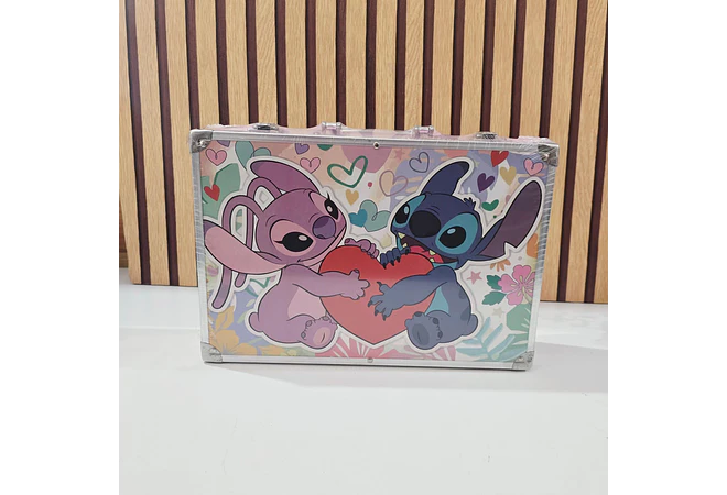 🫟🎨ESTUCHE CON KIT DE DIBUJO PROFESIONAL DE PINTURAS(CAPIBARA O STITCH) MOD# PL145🧩