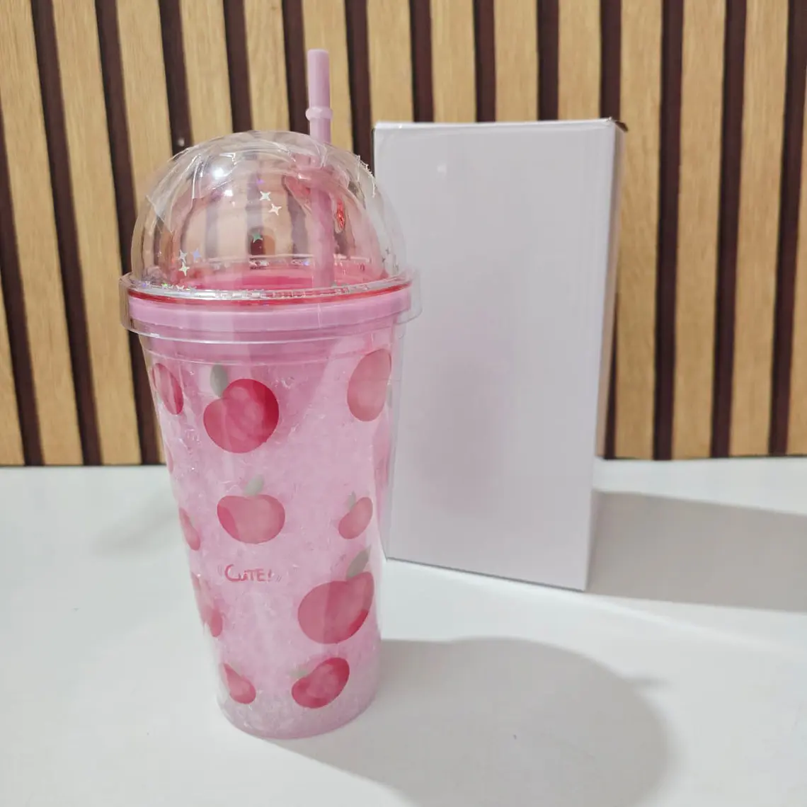 VASO DE HIDROGEL DISEÑO FRESA DE ML MOD#🍓 2