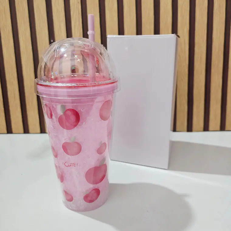 VASO DE HIDROGEL DISEÑO FRESA DE ML MOD#🍓 2