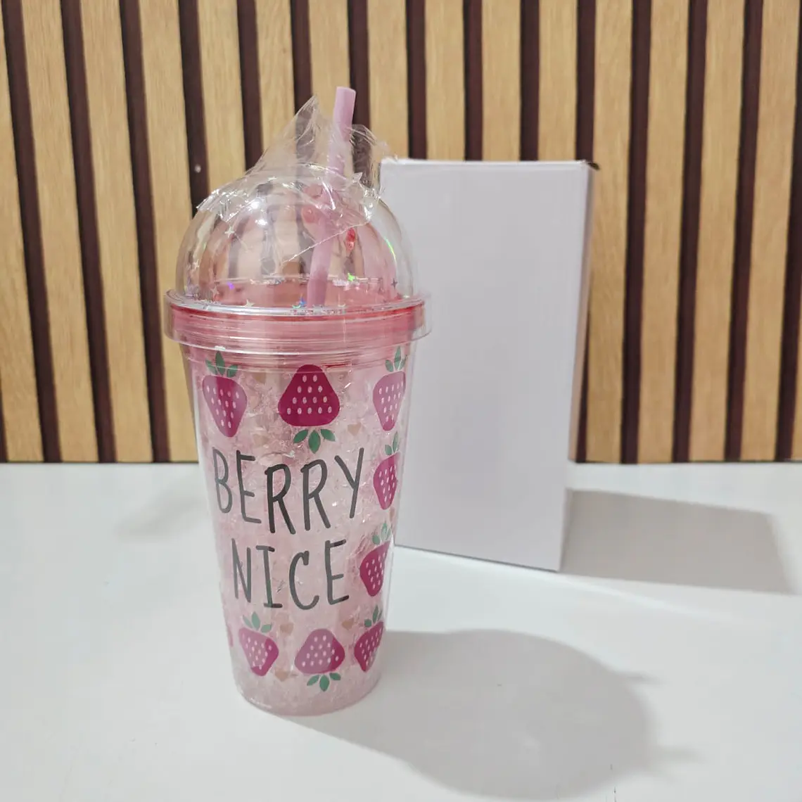 VASO DE HIDROGEL DISEÑO FRESA DE ML MOD#🍓 4