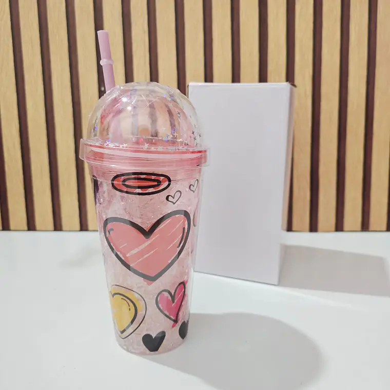 VASO DE HIDROGEL DISEÑO FRESA DE ML MOD#🍓 5