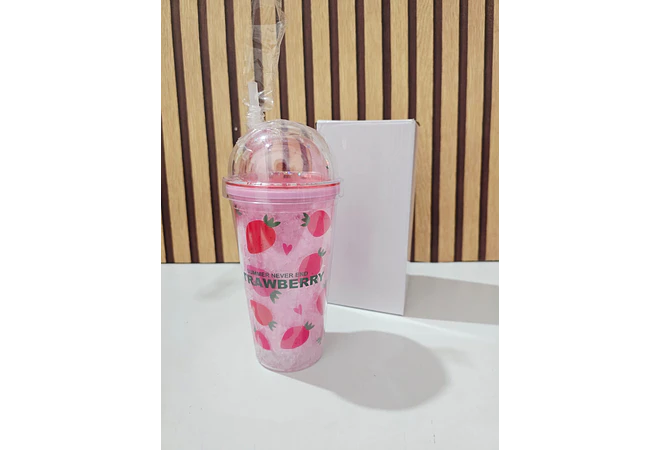 VASO DE HIDROGEL DISEÑO FRESA DE ML MOD#🍓