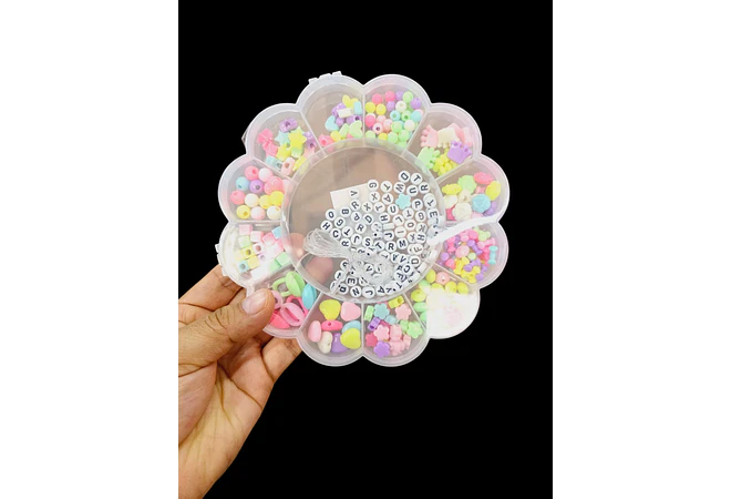 CAJITA CON ACCESORIOS CUENTITAS PARA CREAR PULSERAS MOD# X-9/ X-8/X-13