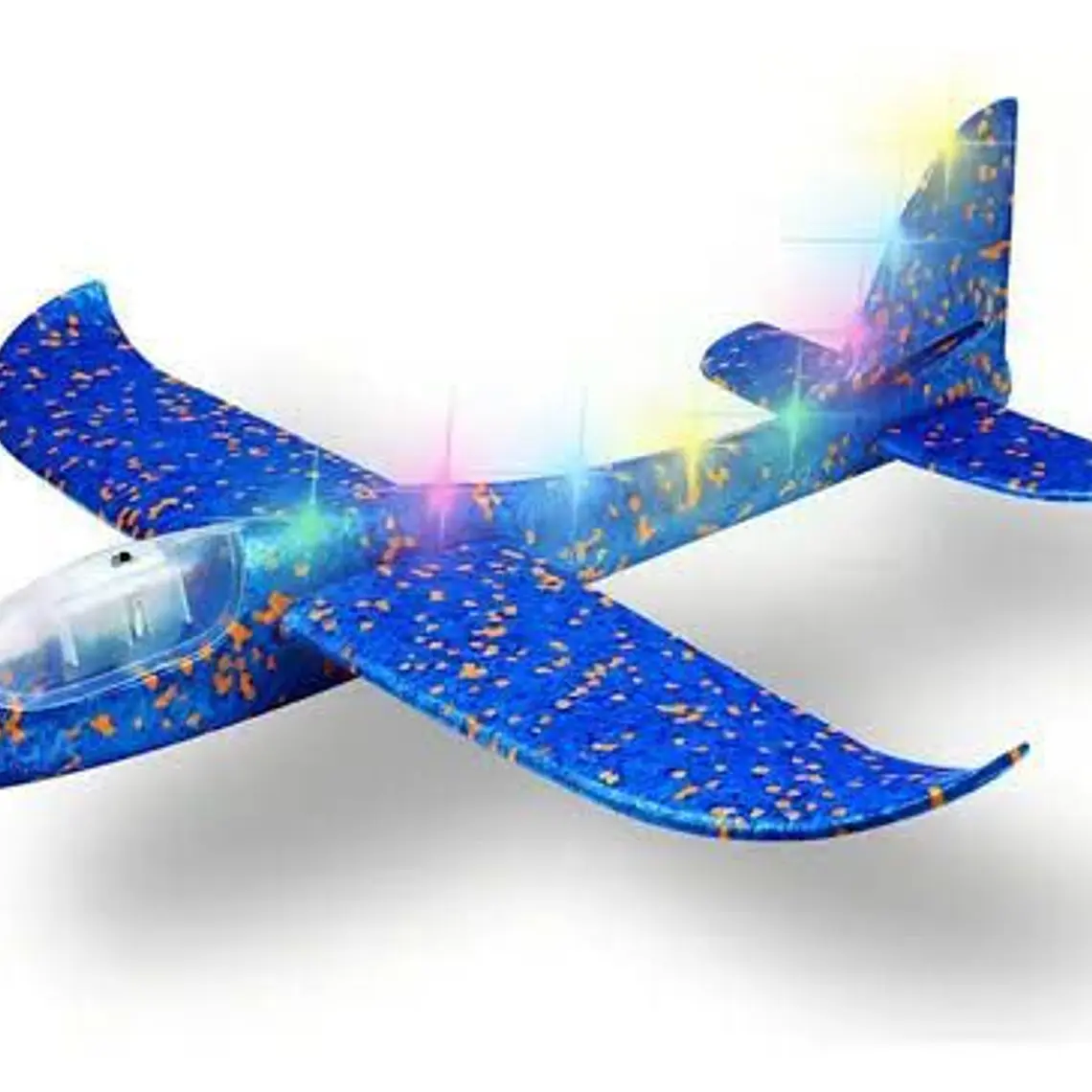 AVIÓN PLANEADOR DE UNICEL CON LUZ LED  MOD# ST-027B(AL AZAR)  🛩️ 1