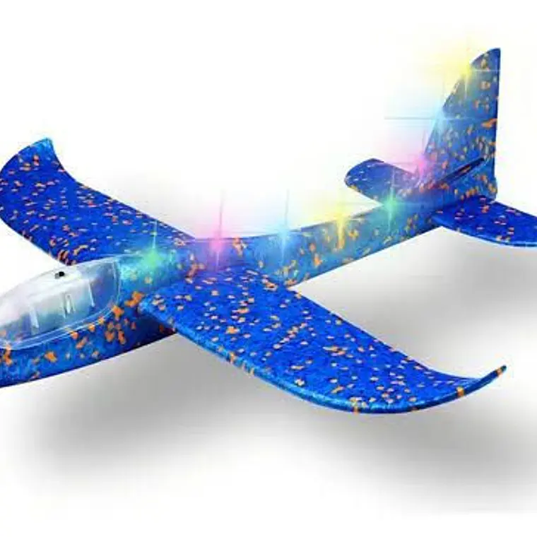 AVIÓN PLANEADOR DE UNICEL CON LUZ LED  MOD# ST-027B(AL AZAR)  🛩️ 1
