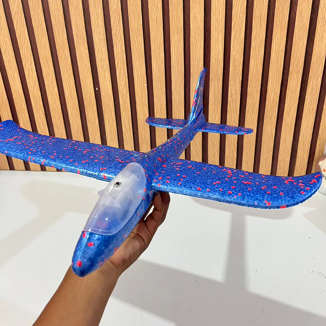 AVIÓN PLANEADOR DE UNICEL CON LUZ LED  MOD# ST-027B(AL AZAR)  🛩️ 3