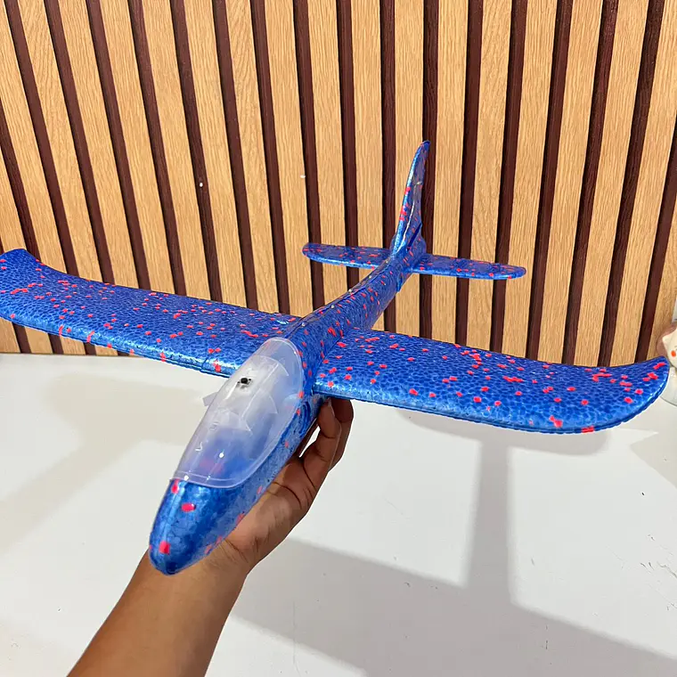 AVIÓN PLANEADOR DE UNICEL CON LUZ LED  MOD# ST-027B(AL AZAR)  🛩️ 3