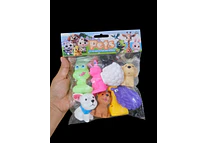 SET DE 6 ANIMALITOS CHILLÓNES MOD# HJ-31