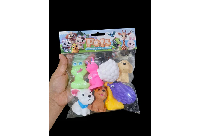 SET DE 6 ANIMALITOS CHILLÓNES MOD# HJ-31