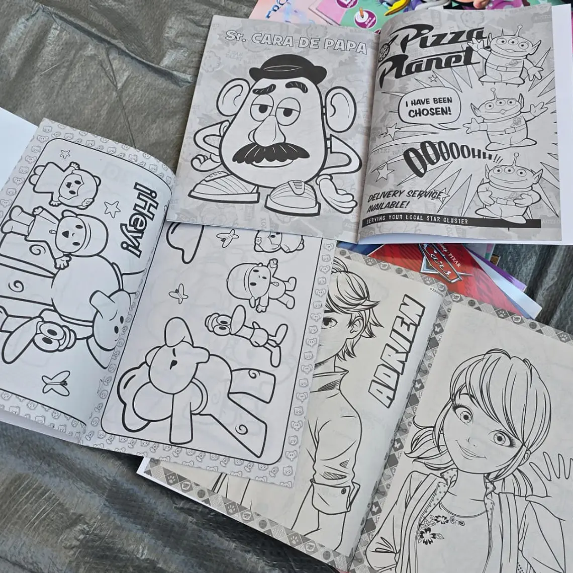 PAQ DE 3 LIBROS PARA COLOREAR VARIOS PERSONAJES DE NIÑA Y NIÑO(AL AZAR)🖍️ 3