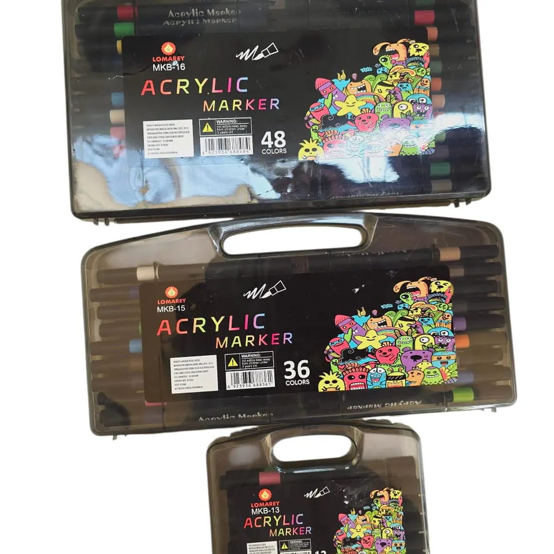 ESTUCHE CON PLUMONES ACRYLIC MARKER DE 12, 36 Y 48 PZ MOD# MKB-13, 15 Y 16 🎨🫟 1