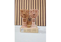 VENTILADOR/LÁMPARITA CAFÉ DISEÑO CAPIBARA DE ESCRITORIO