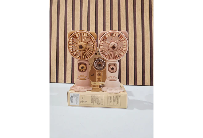 VENTILADOR/LÁMPARITA CAFÉ DISEÑO CAPIBARA DE ESCRITORIO