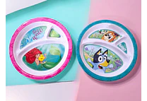 PLATO MELAMINA CON 3 DIVISORES PERSONAJES MOD# ADP-1