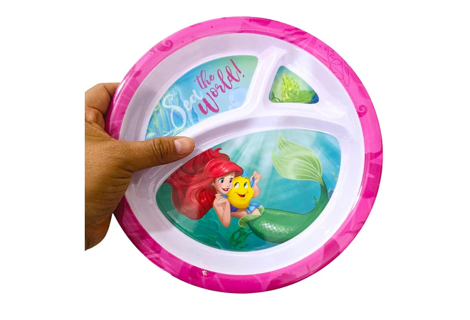 PLATO MELAMINA CON 3 DIVISORES PERSONAJES MOD# ADP-1