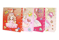 BOLSA PARA REGALO GRANDE DISEÑO PRINCESA COLORES AL AZAR MOD# NALD-0013C
