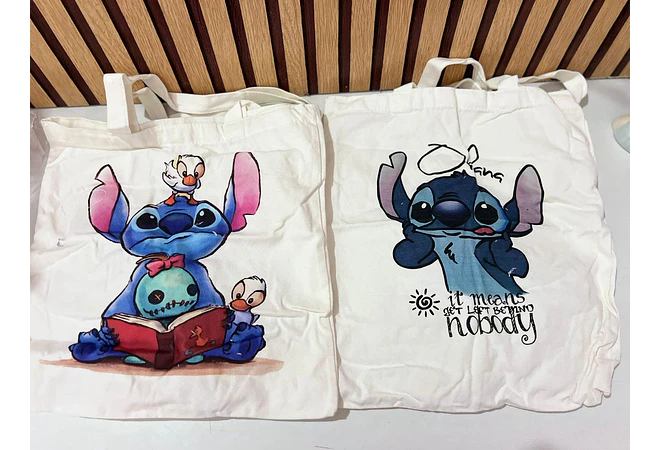 BOLSA DE MANTA GRANDE STITCH