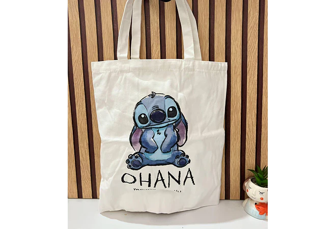 BOLSA DE MANTA GRANDE STITCH