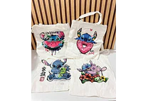 BOLSA DE MANTA GRANDE STITCH