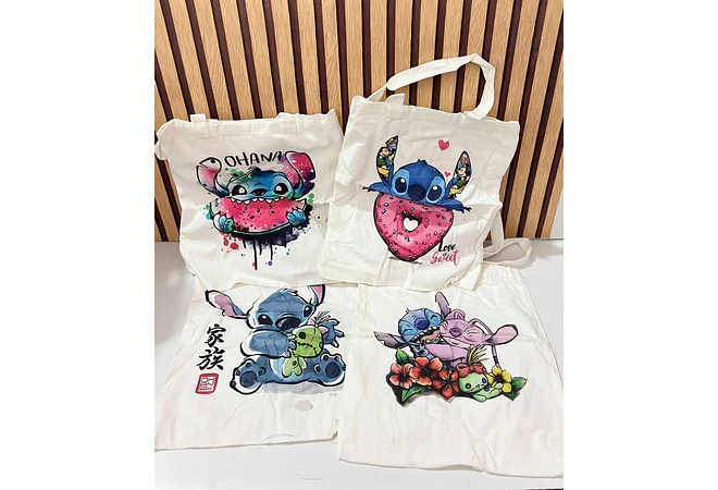 BOLSA DE MANTA GRANDE STITCH