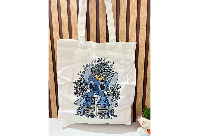 BOLSA DE MANTA GRANDE STITCH