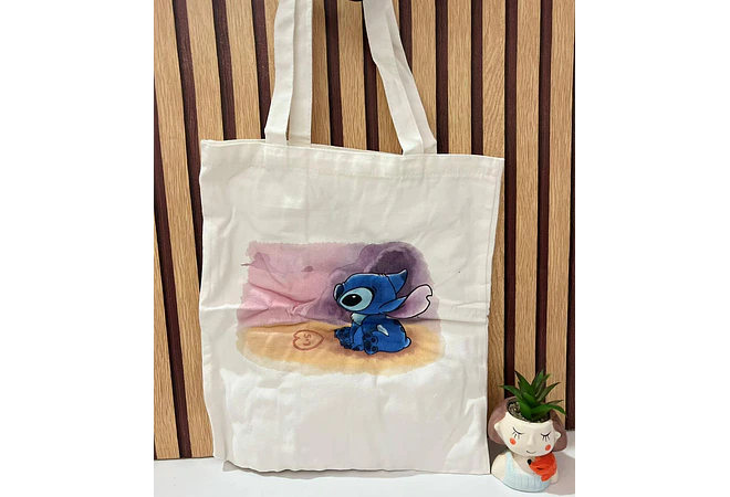 BOLSA DE MANTA GRANDE STITCH