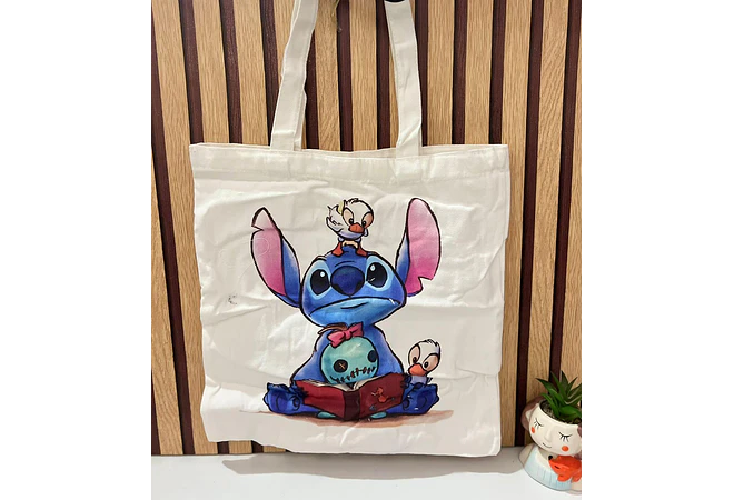 BOLSA DE MANTA GRANDE STITCH