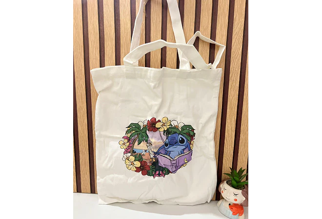 BOLSA DE MANTA GRANDE STITCH