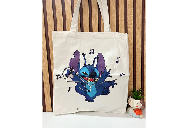 BOLSA DE MANTA GRANDE STITCH