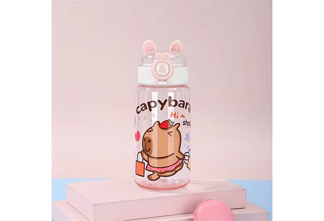 🥤BOTECITO CON OREJITAS  DISEÑO CAPIBARA DE 500ML🐻