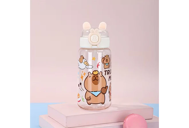 🥤BOTECITO CON OREJITAS  DISEÑO CAPIBARA DE 500ML🐻