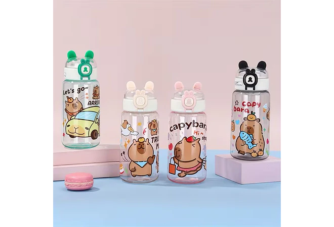 🥤BOTECITO CON OREJITAS  DISEÑO CAPIBARA DE 500ML🐻