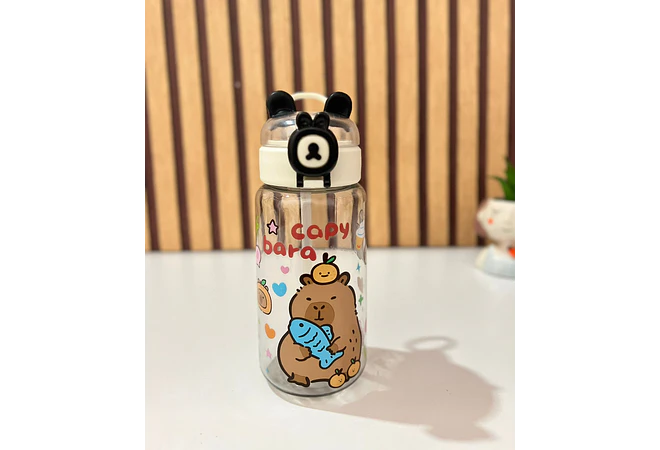 🥤BOTECITO CON OREJITAS  DISEÑO CAPIBARA DE 500ML🐻