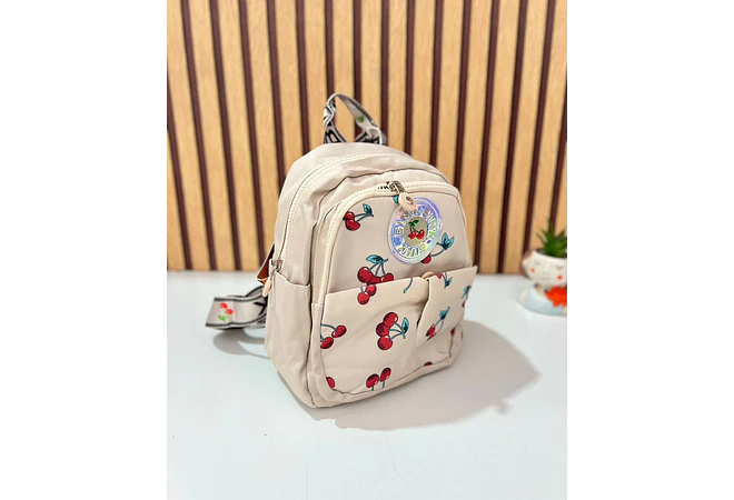 MOCHILITA ESTAMPADO CEREZAS MOD# V-1978 🎒🍒