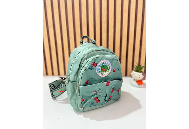 MOCHILITA ESTAMPADO CEREZAS MOD# V-1978 🎒🍒