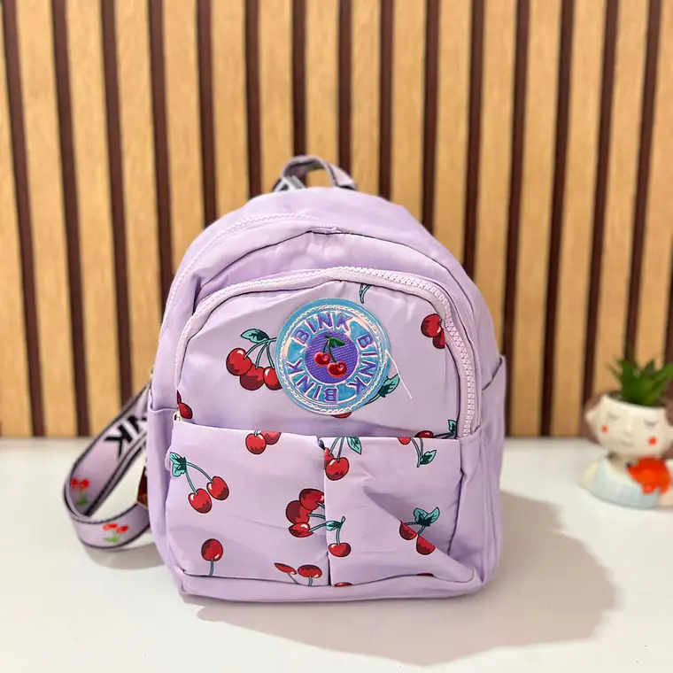 MOCHILITA ESTAMPADO CEREZAS MOD# V-1978 🎒🍒 7