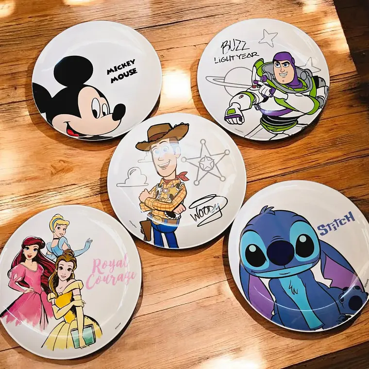 PLATO INFANTIL DE MELAMINA DISEÑO PERSONAJES MOD# ADA079-13/I 🍮🍝 1