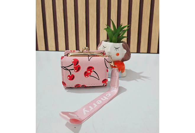 MONEDERO ESTAMPADO CEREZAS MOD# WLW5-86 🍒 👛