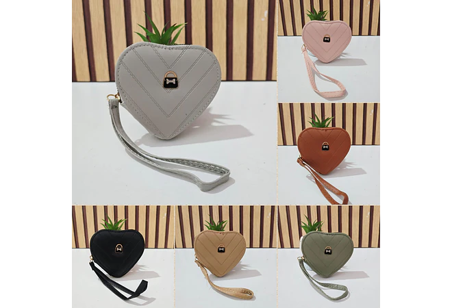 MONEDERO EN FORMA DE CORAZON MOD# WTX5-37  👛🩷