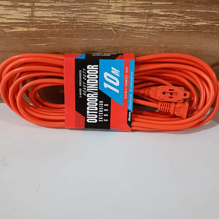 EXTENSIÓN USO RUDO COLOR NARANJA DE 10MTS MOD# YCY-10M 1