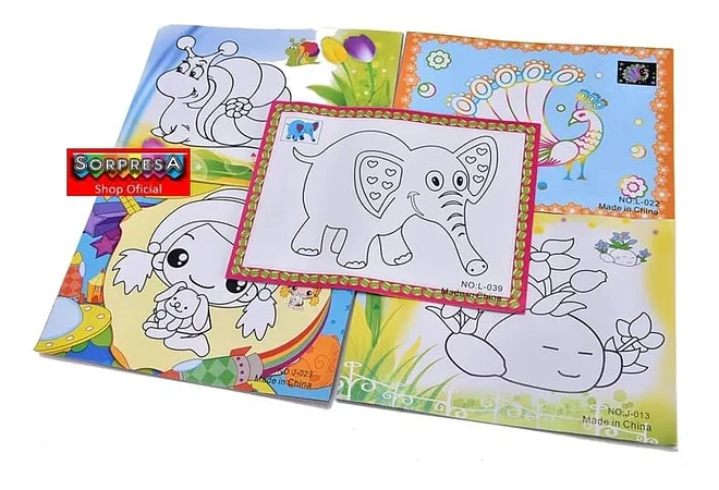 PAQ CON 15 LIBRITOS CON ACUARELAS (AL AZAR) MOD# HX017🖍️