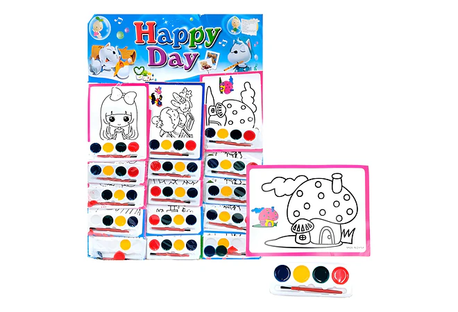 PAQ CON 15 LIBRITOS CON ACUARELAS (AL AZAR) MOD# HX017🖍️