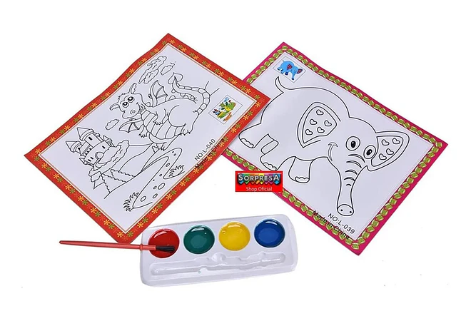 PAQ CON 15 LIBRITOS CON ACUARELAS (AL AZAR) MOD# HX017🖍️