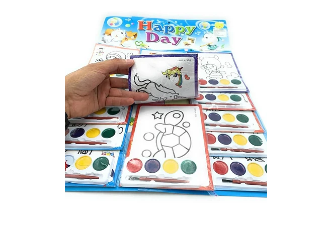 PAQ CON 15 LIBRITOS CON ACUARELAS (AL AZAR) MOD# HX017🖍️