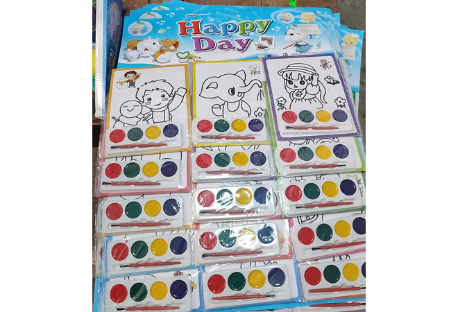 PAQ CON 15 LIBRITOS CON ACUARELAS (AL AZAR) MOD# HX017🖍️