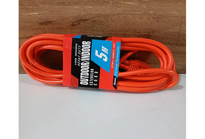 EXTENSIÓN USO RUDO COLOR NARANJA DE 5MTS MOD# YCY-5M
